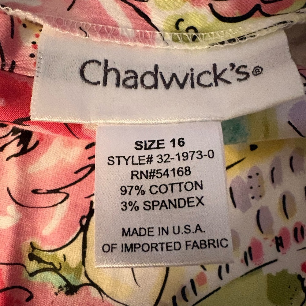 Chadwick's Pink & Yellow Floral Print Skirt - Picture 4 of 10